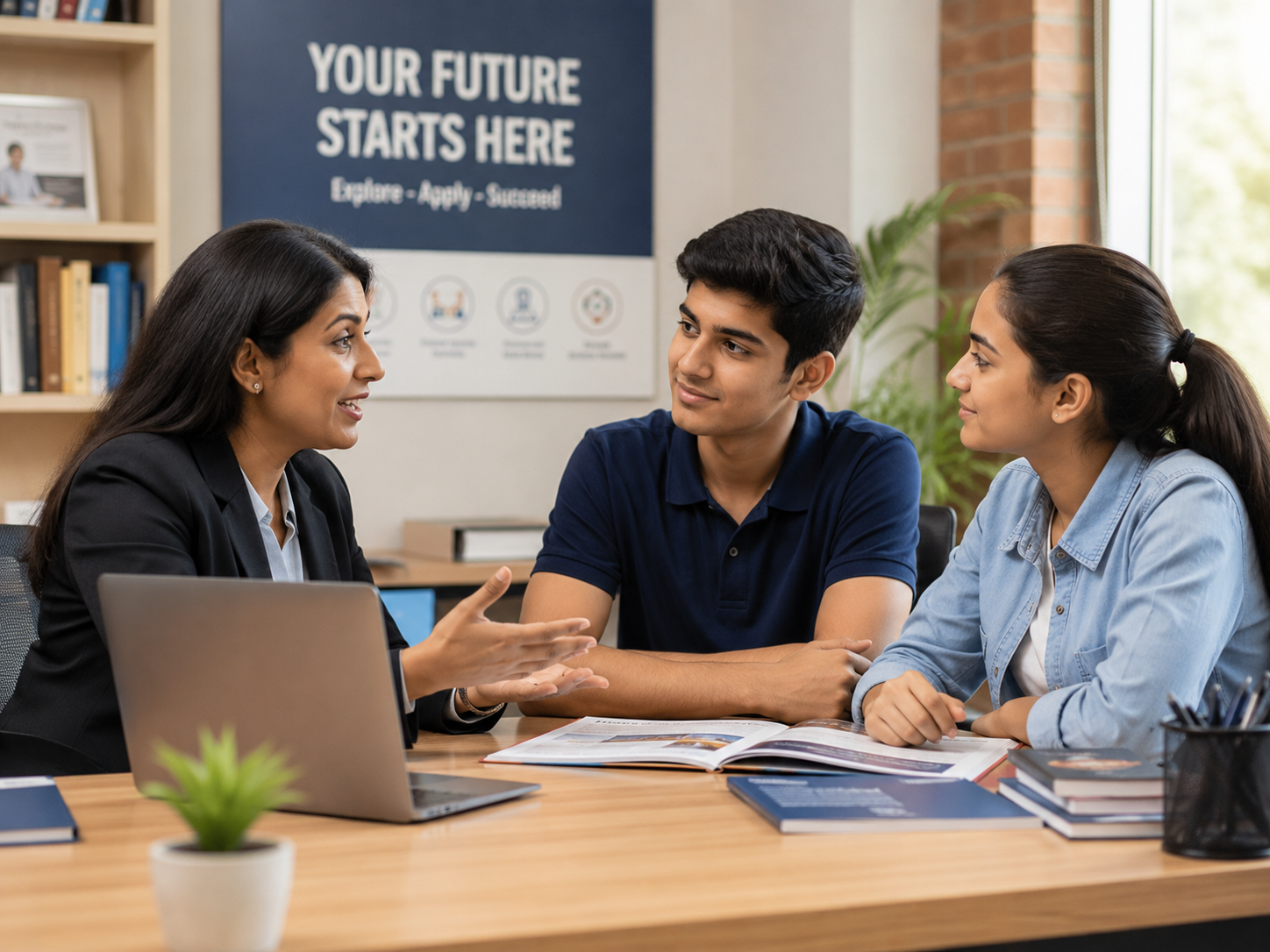 Counsellor working with a student